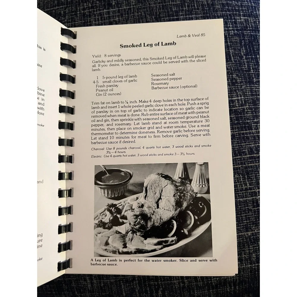 Vtg Cookbook Cookin Cajun Water Smoker‎ Cookbook Recipes Grill 1984 Spiral Bound